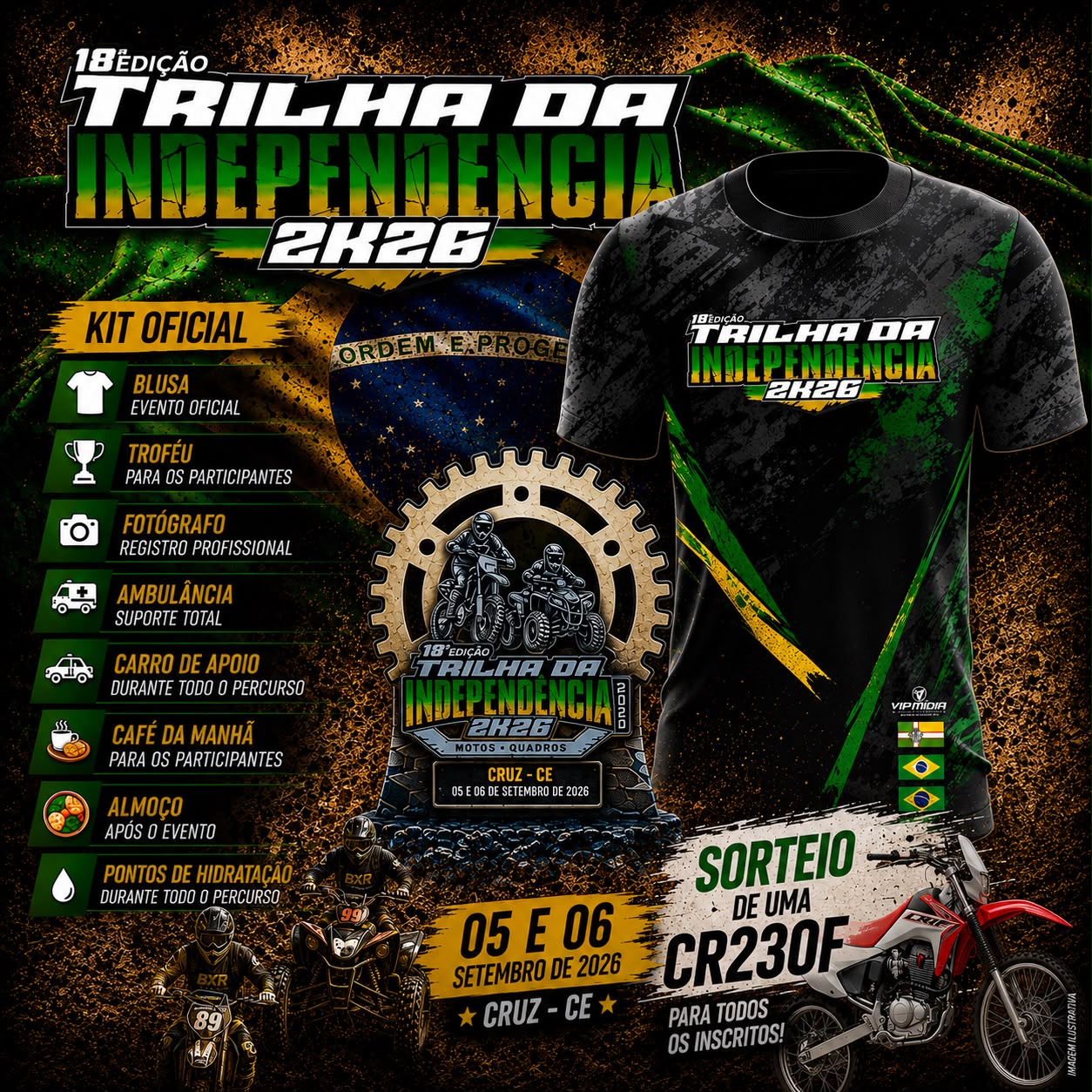 Arte oficial da Trilha da Independência 2K26